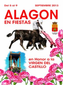 Cartel "Fiestas en honor a la Virgen de Castillo", Alagón 2013
